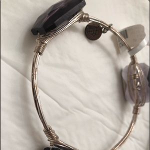 Wire wrapped crystal bangle